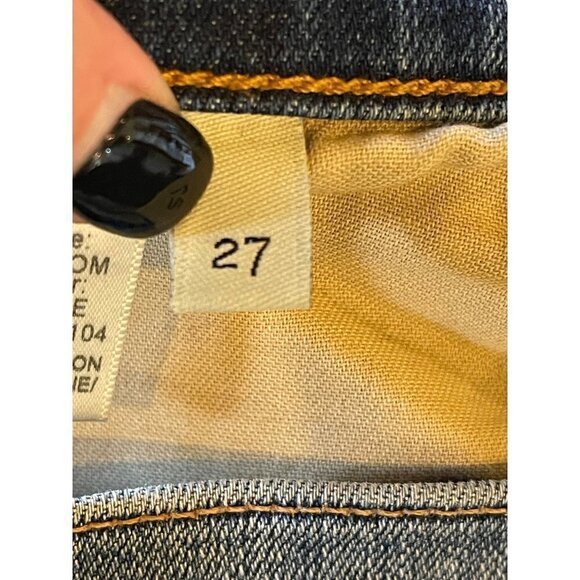 Rag & Bone Blue Commodore Medium Wash Distressed Skinny Jeans‎ Size 27 - Picture 11 of 12